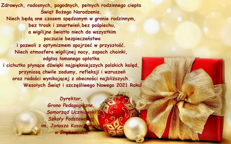 Grafika przedstawiająca świąteczne życzenia